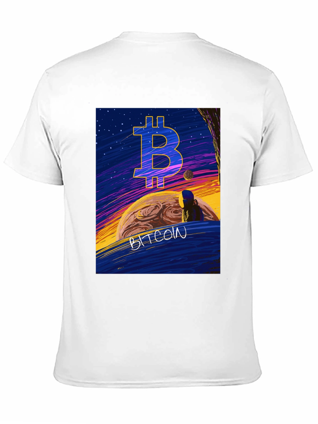 Bitcoin Planet Graphic T-Shirt - Crypto Currency Tee