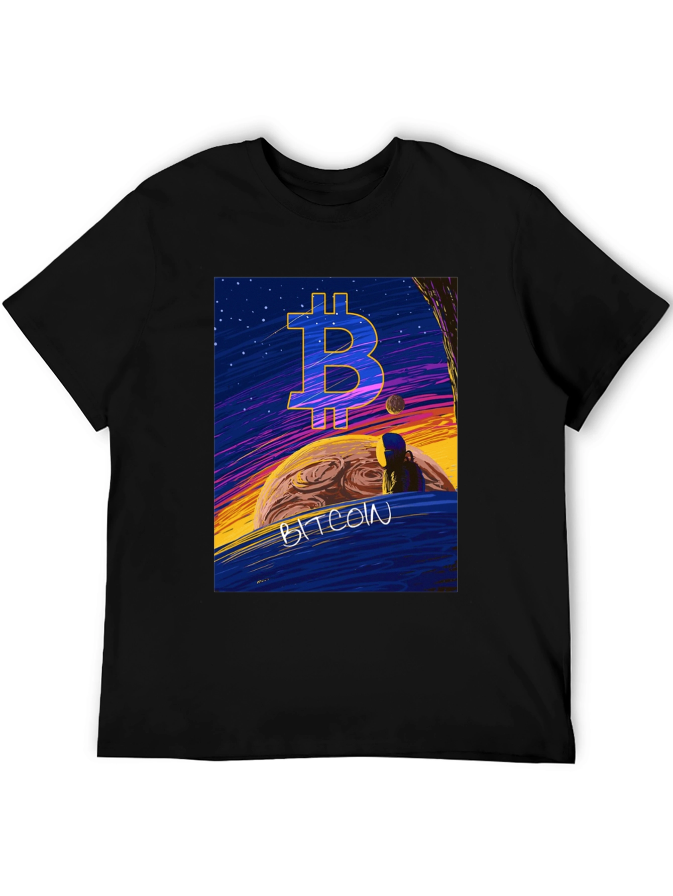 Bitcoin Planet Graphic T-Shirt - Crypto Currency Tee