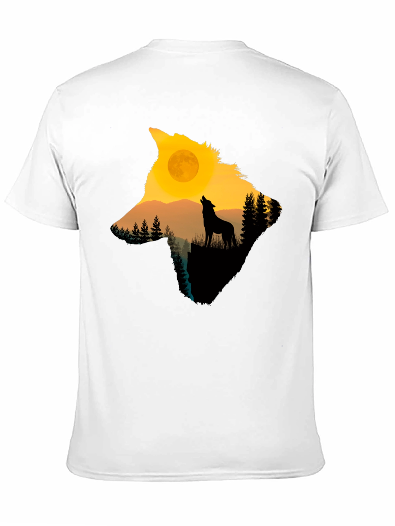 Wolf Silhouette Moon T-Shirt