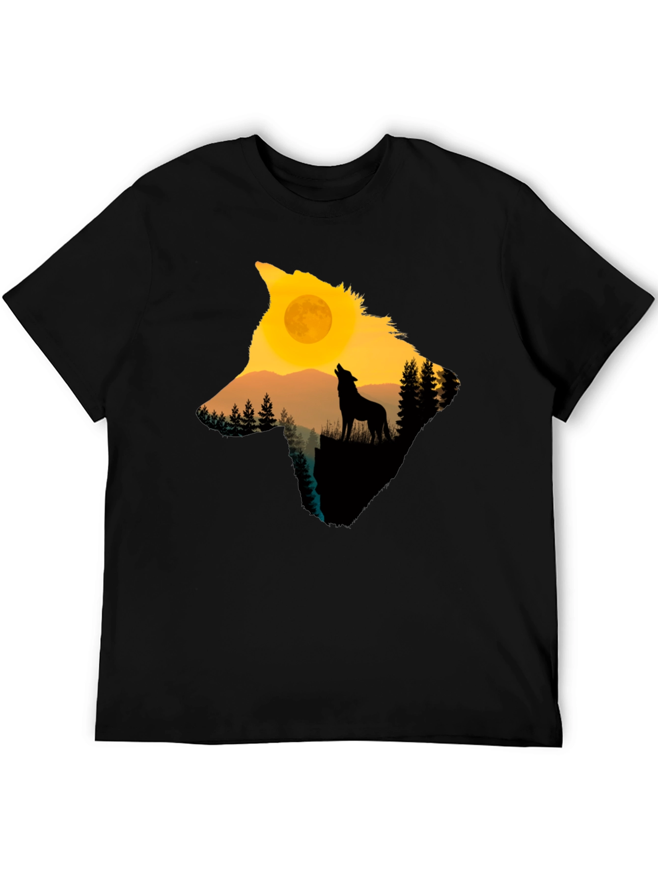Wolf Silhouette Moon T-Shirt