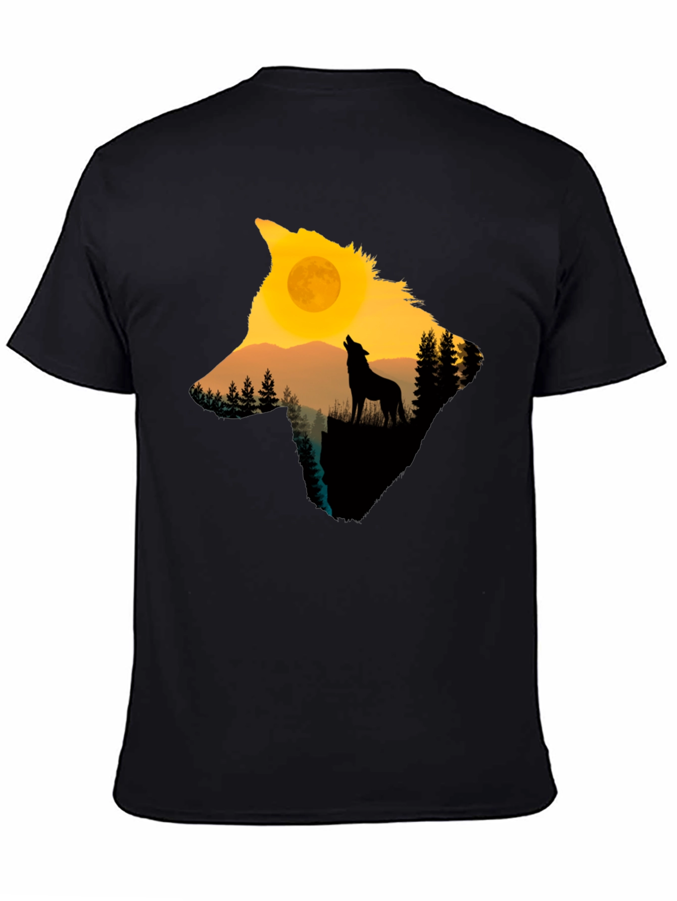Wolf Silhouette Moon T-Shirt
