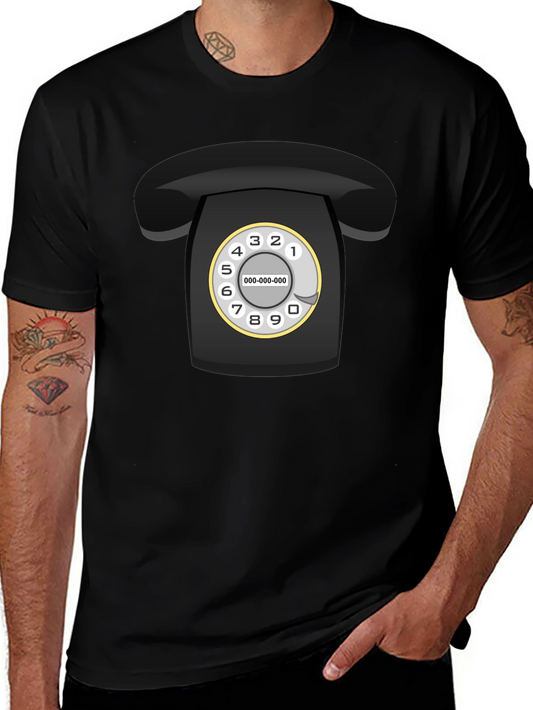 Retro Rotary Phone Graphic Tee - Classic Cool!