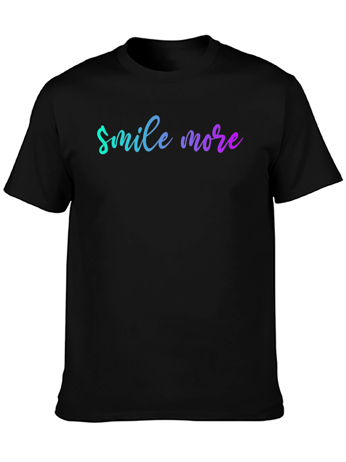 Smile More Black T-Shirt