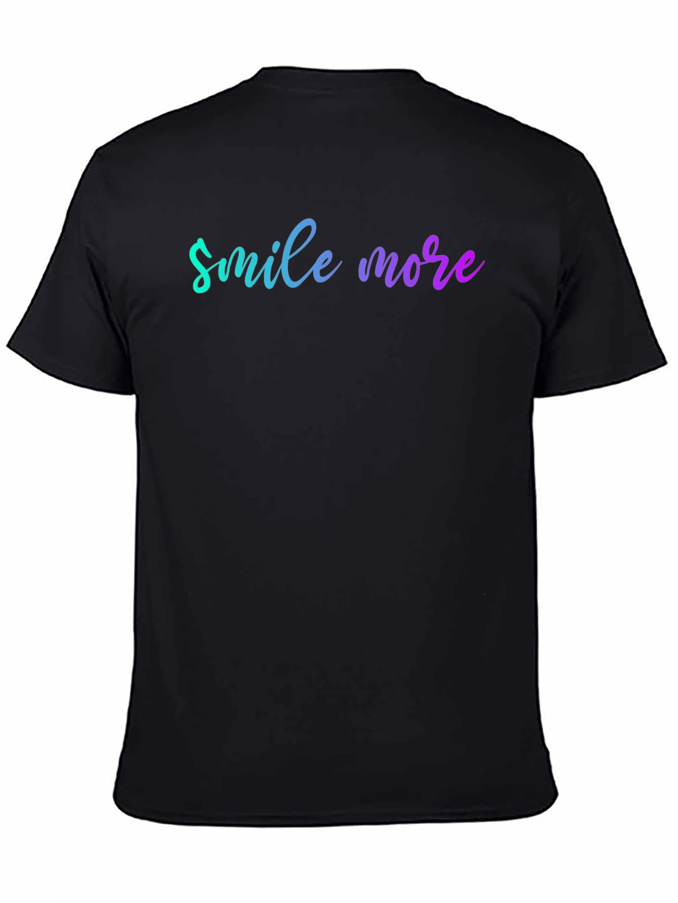 Smile More Black T-Shirt