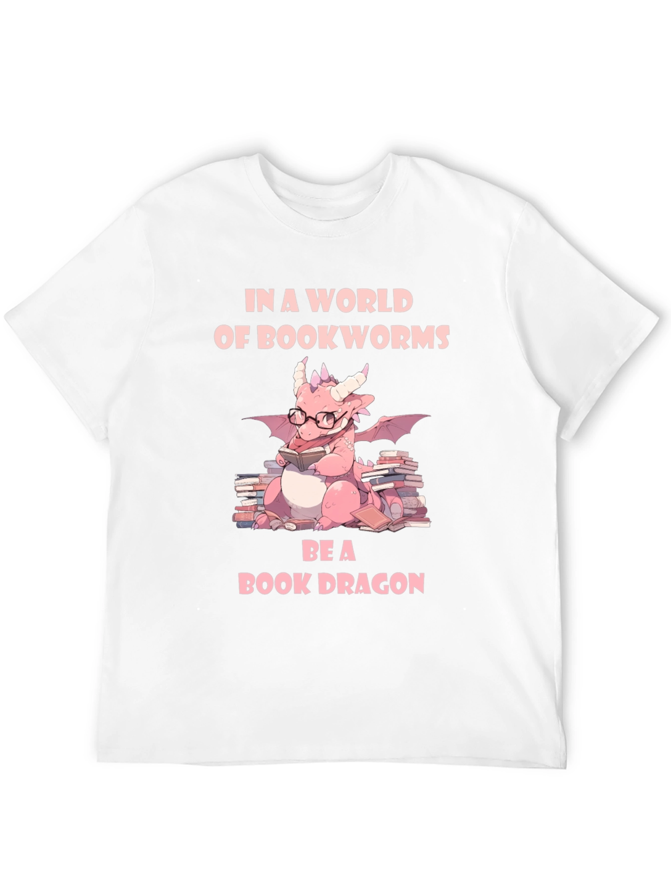 Book Dragon Graphic Tee - Bookworm Shirt
