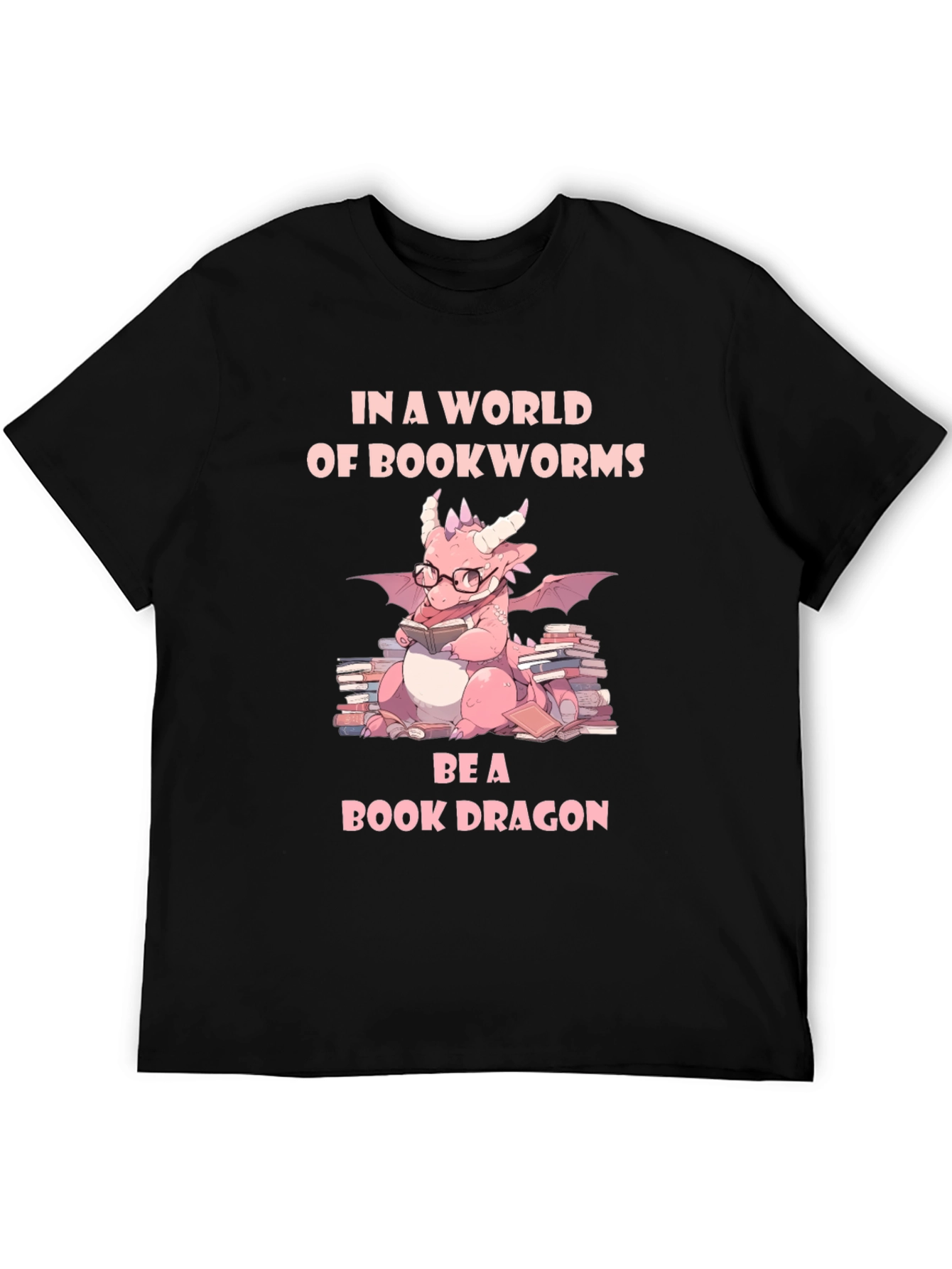 Book Dragon Graphic Tee - Bookworm Shirt