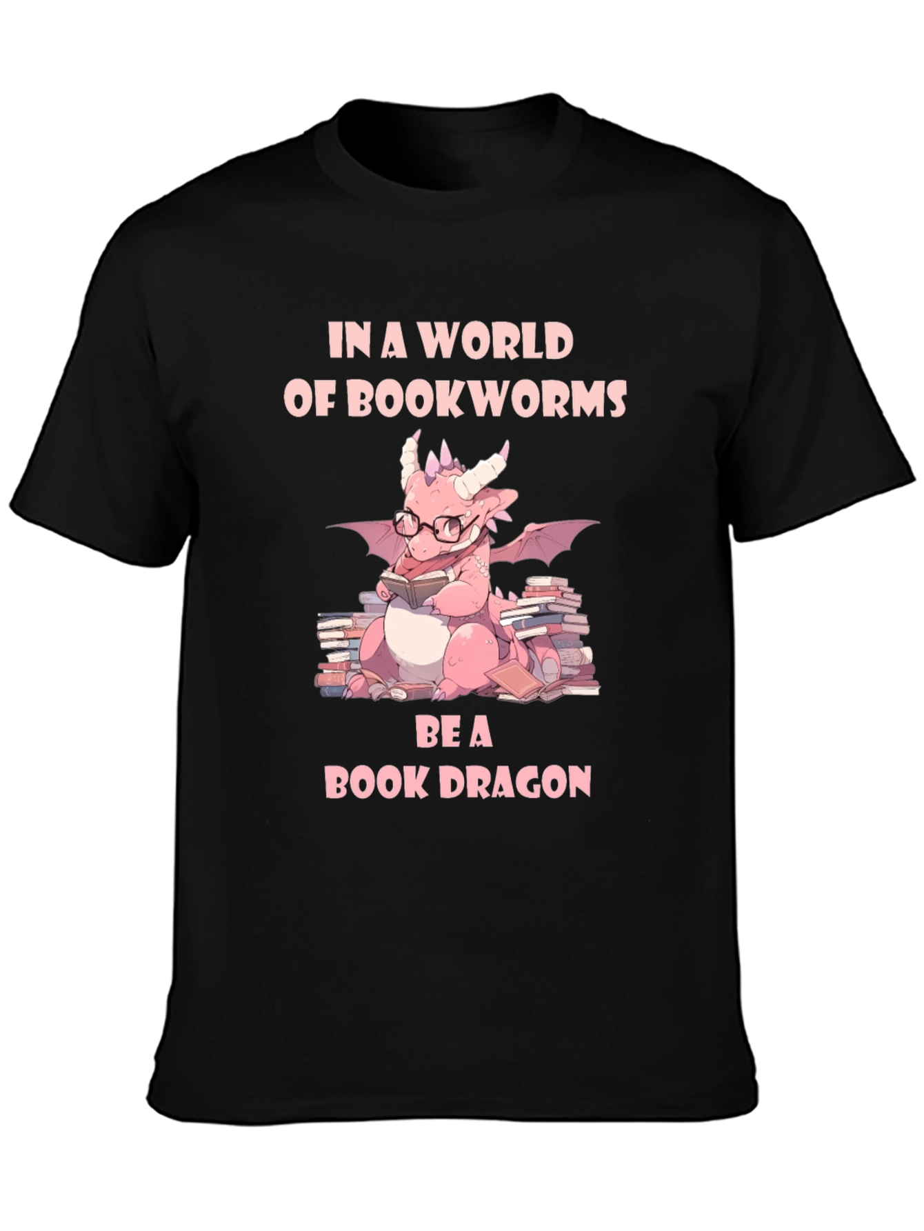 Book Dragon Graphic Tee - Bookworm Shirt
