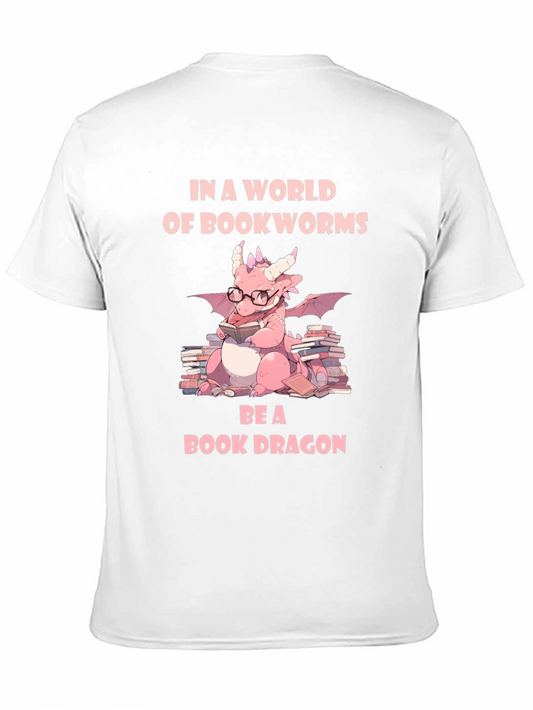 Book Dragon Graphic Tee - Bookworm Shirt