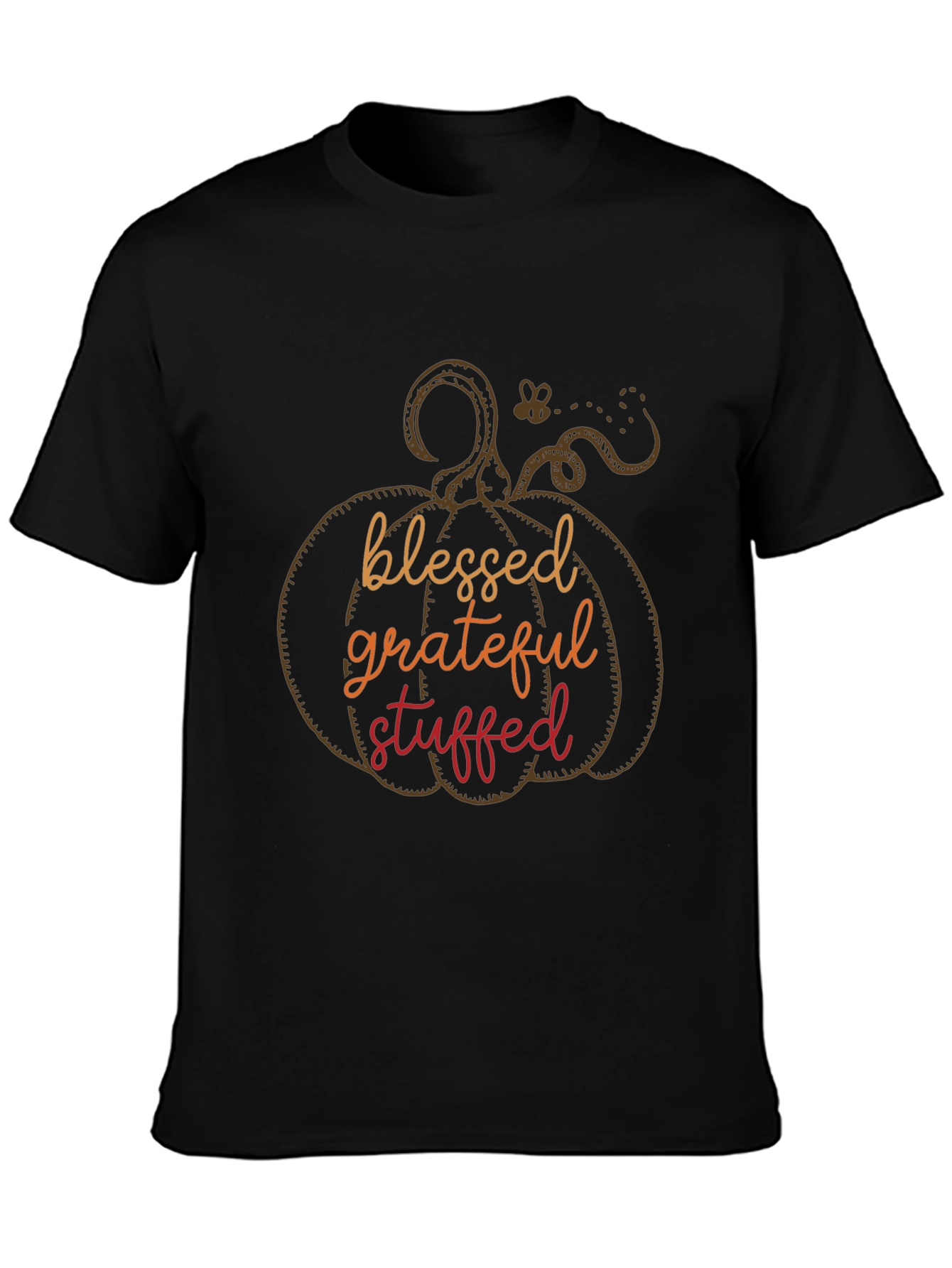 Blessed Grateful Stuffed Pumpkin Graphic Tee