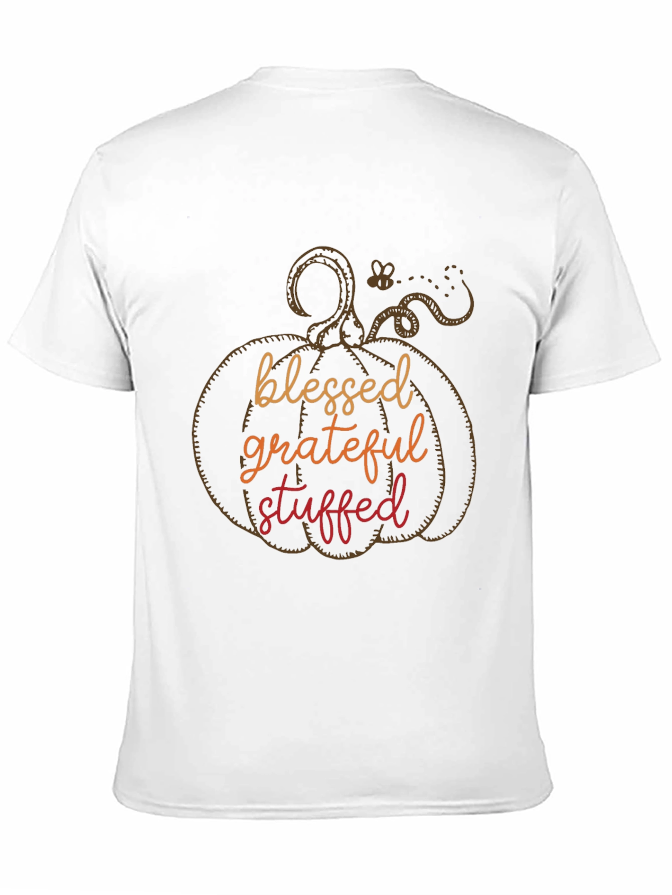 Blessed Grateful Stuffed Pumpkin Graphic Tee