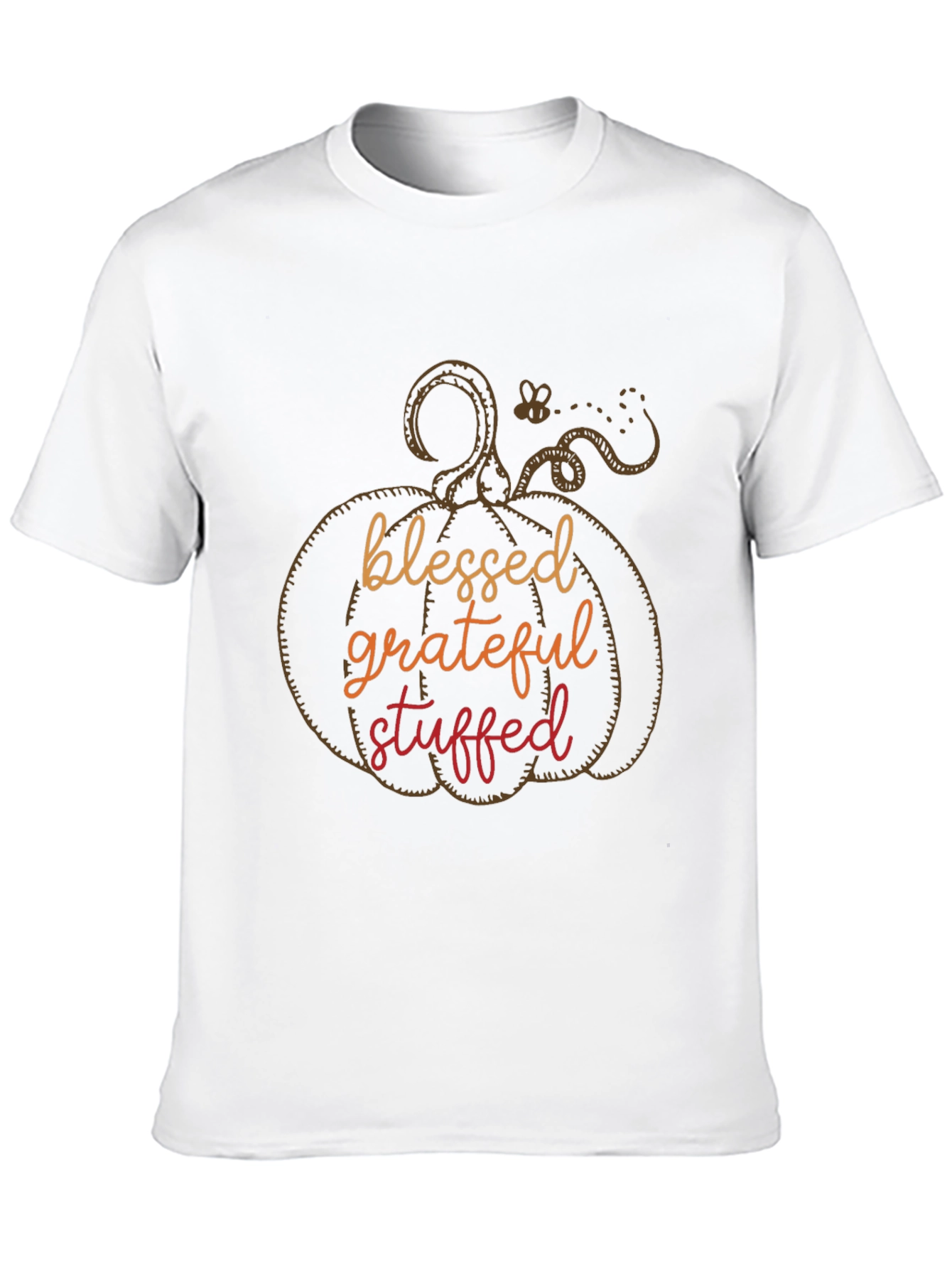 Blessed Grateful Stuffed Pumpkin Graphic Tee