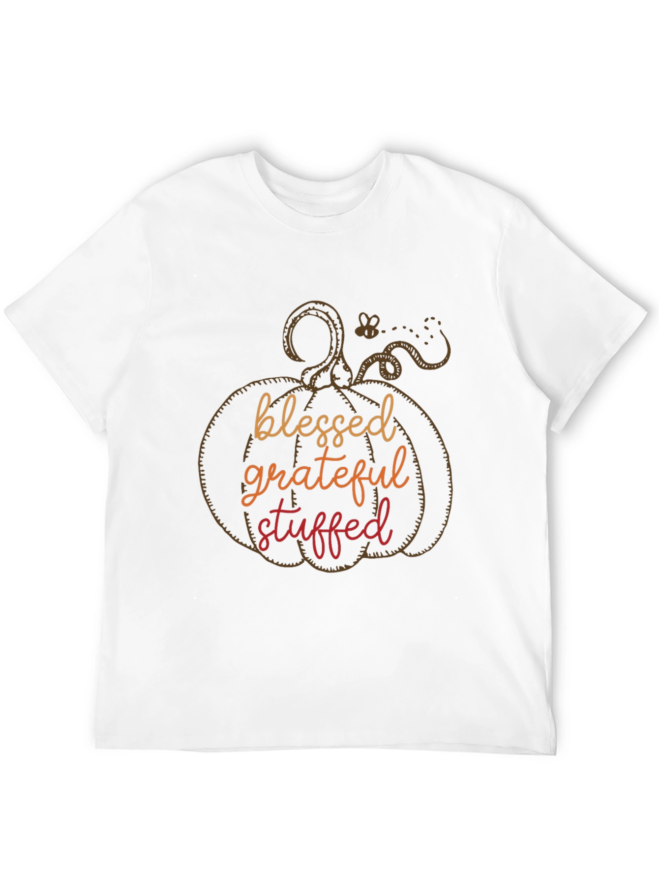 Blessed Grateful Stuffed Pumpkin Graphic Tee