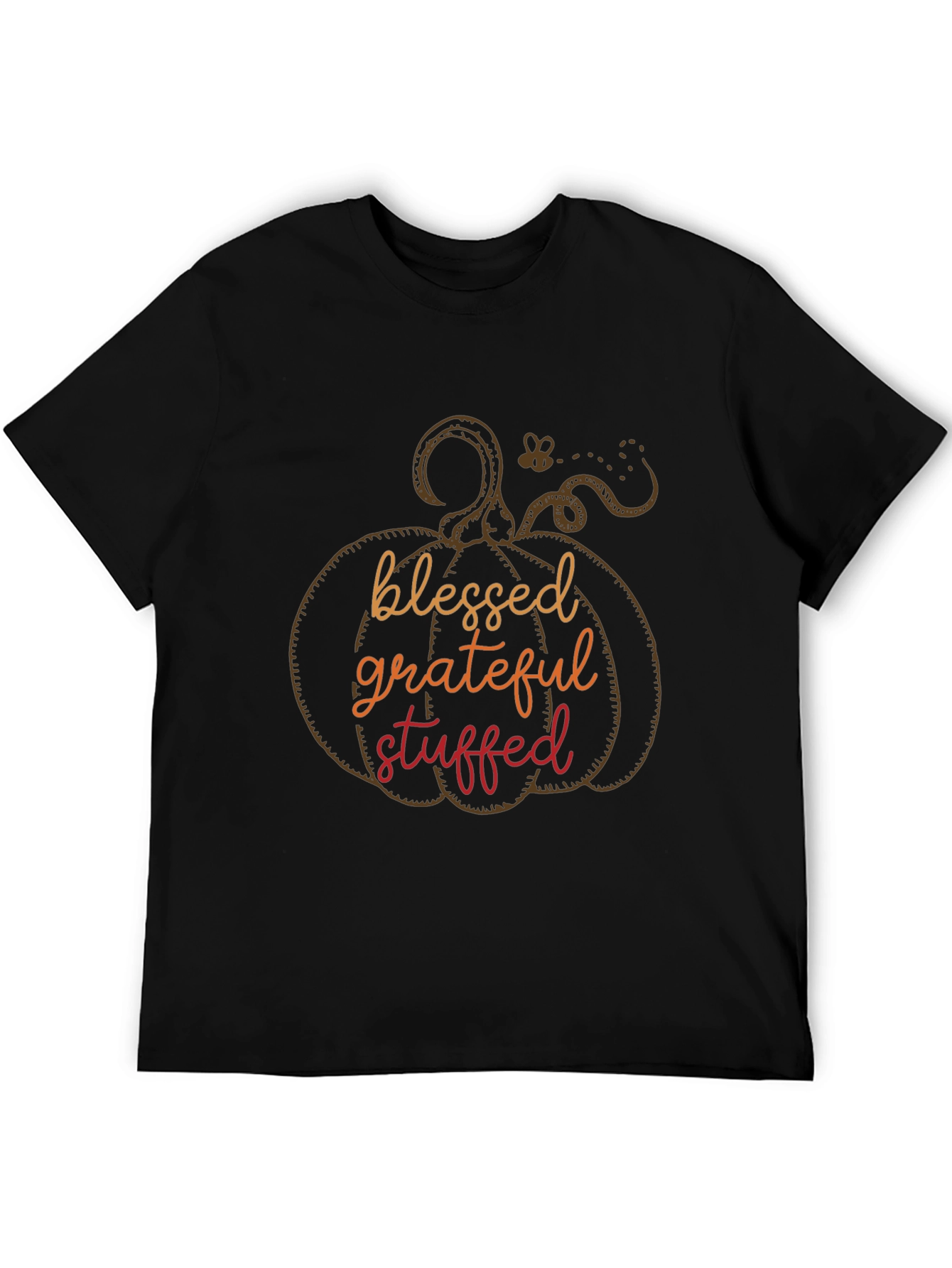 Blessed Grateful Stuffed Pumpkin Graphic Tee