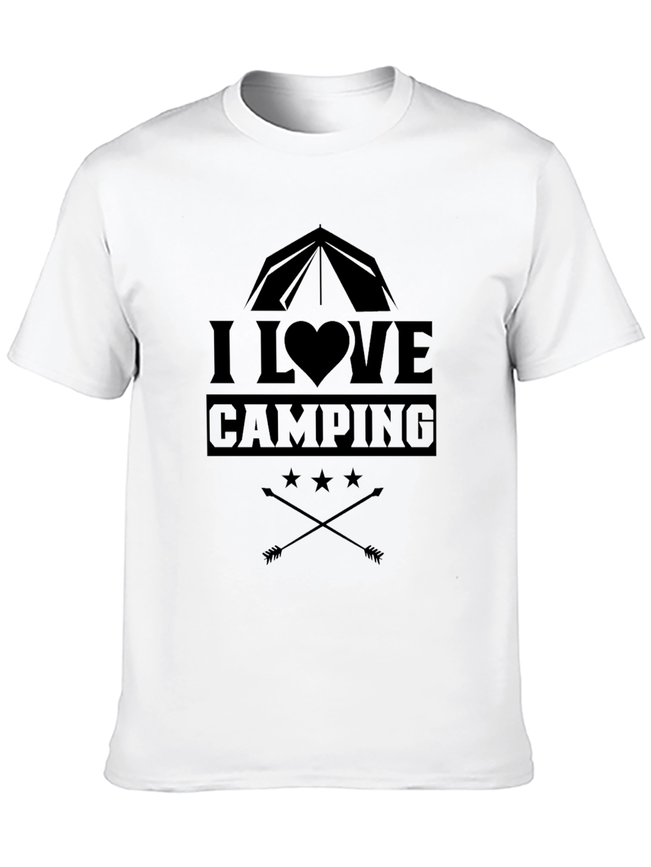 I Love Camping Graphic Tee - Black