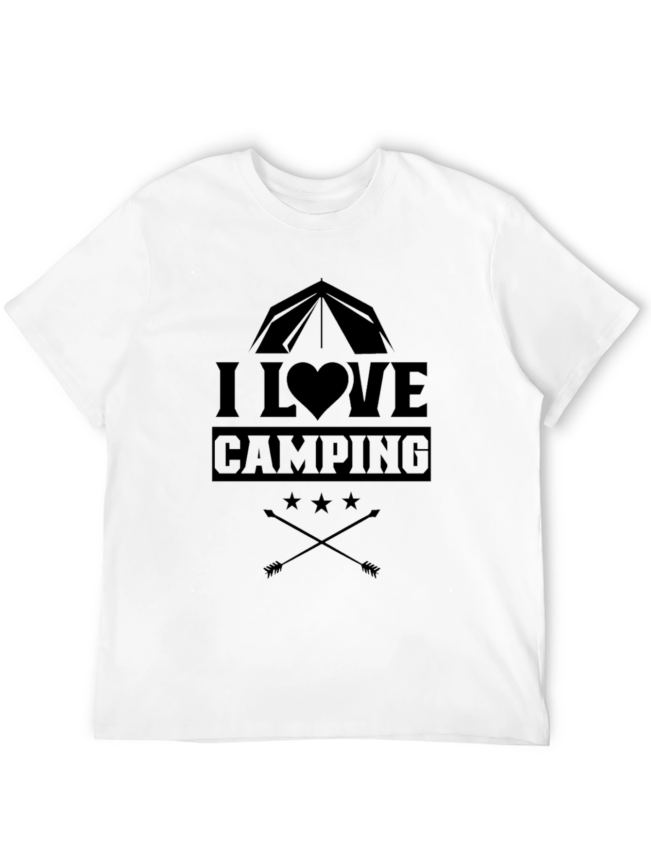 I Love Camping Graphic Tee - Black