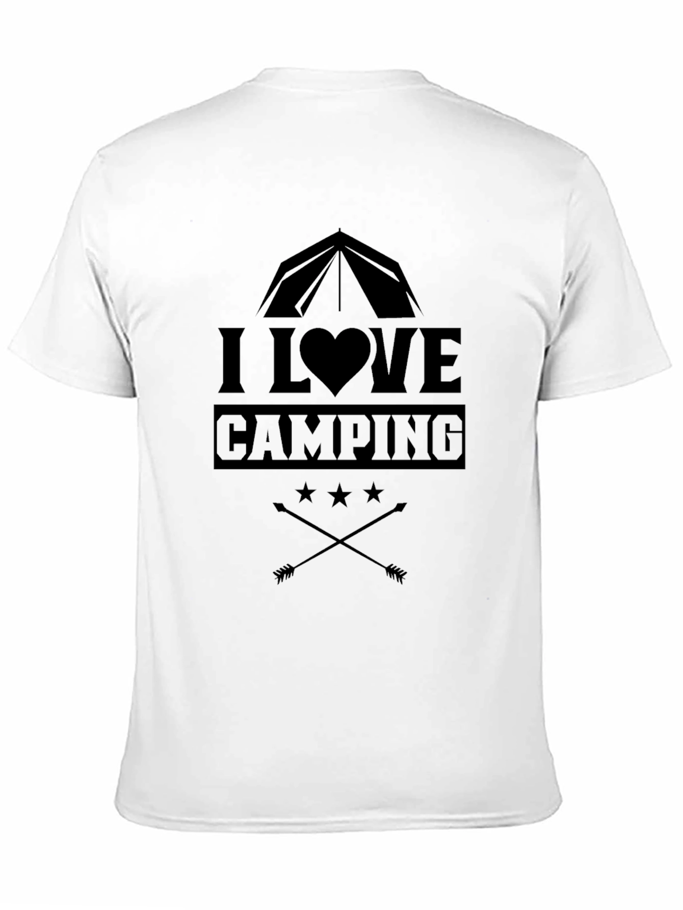 I Love Camping Graphic Tee - Black