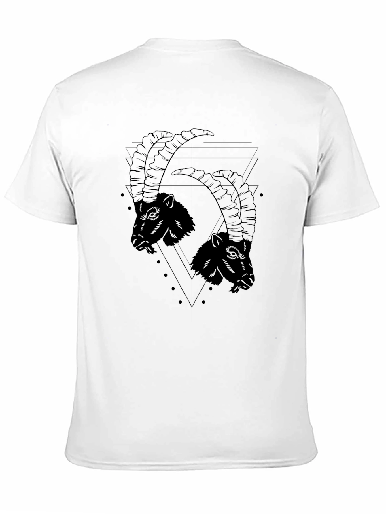Graphic Tee - Two Goats Design Black T-Shirt