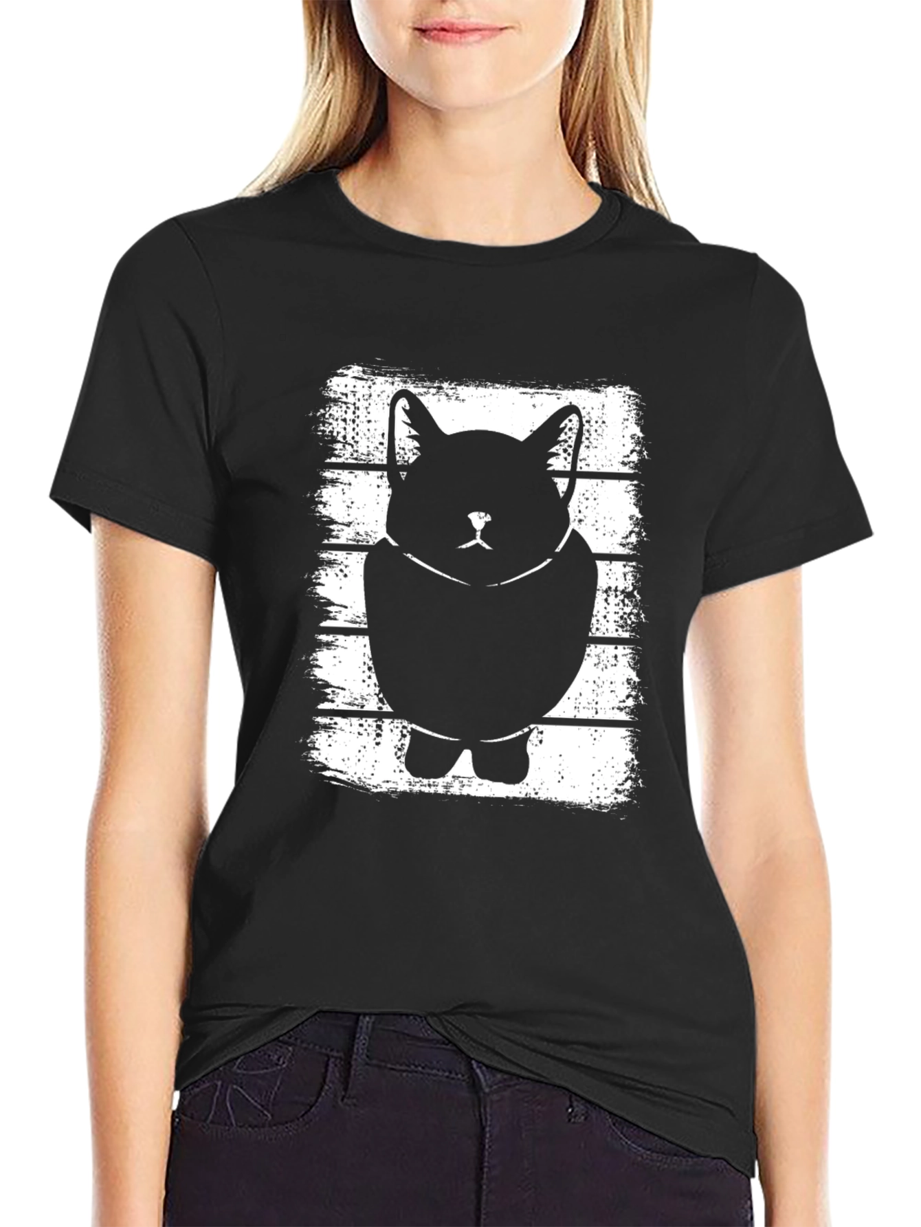 Cool Cat Graphic T-Shirt - Stylish Black Tee