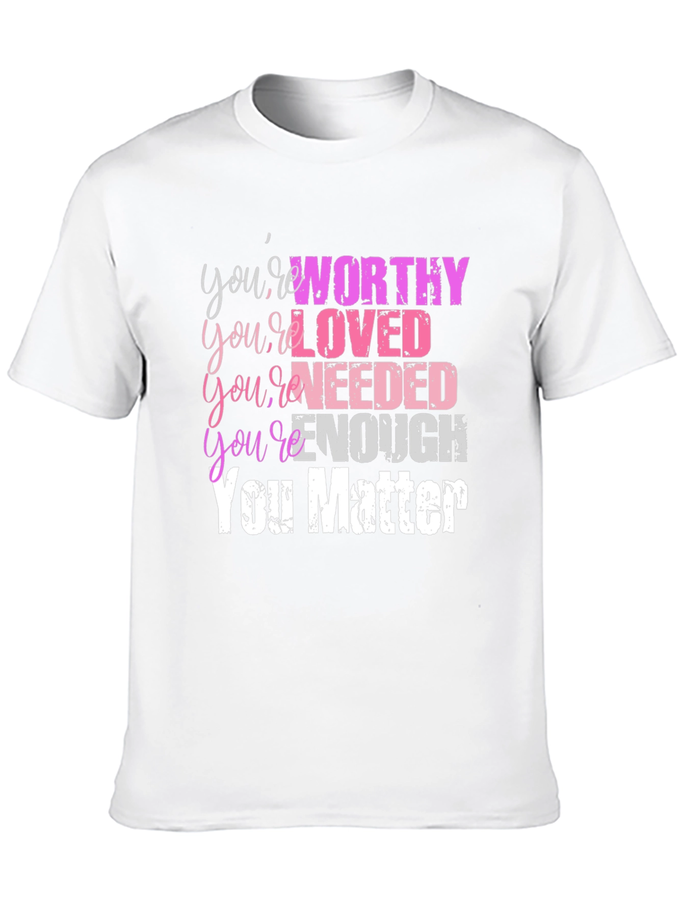 Inspirational You Matter Graphic Tee - Black