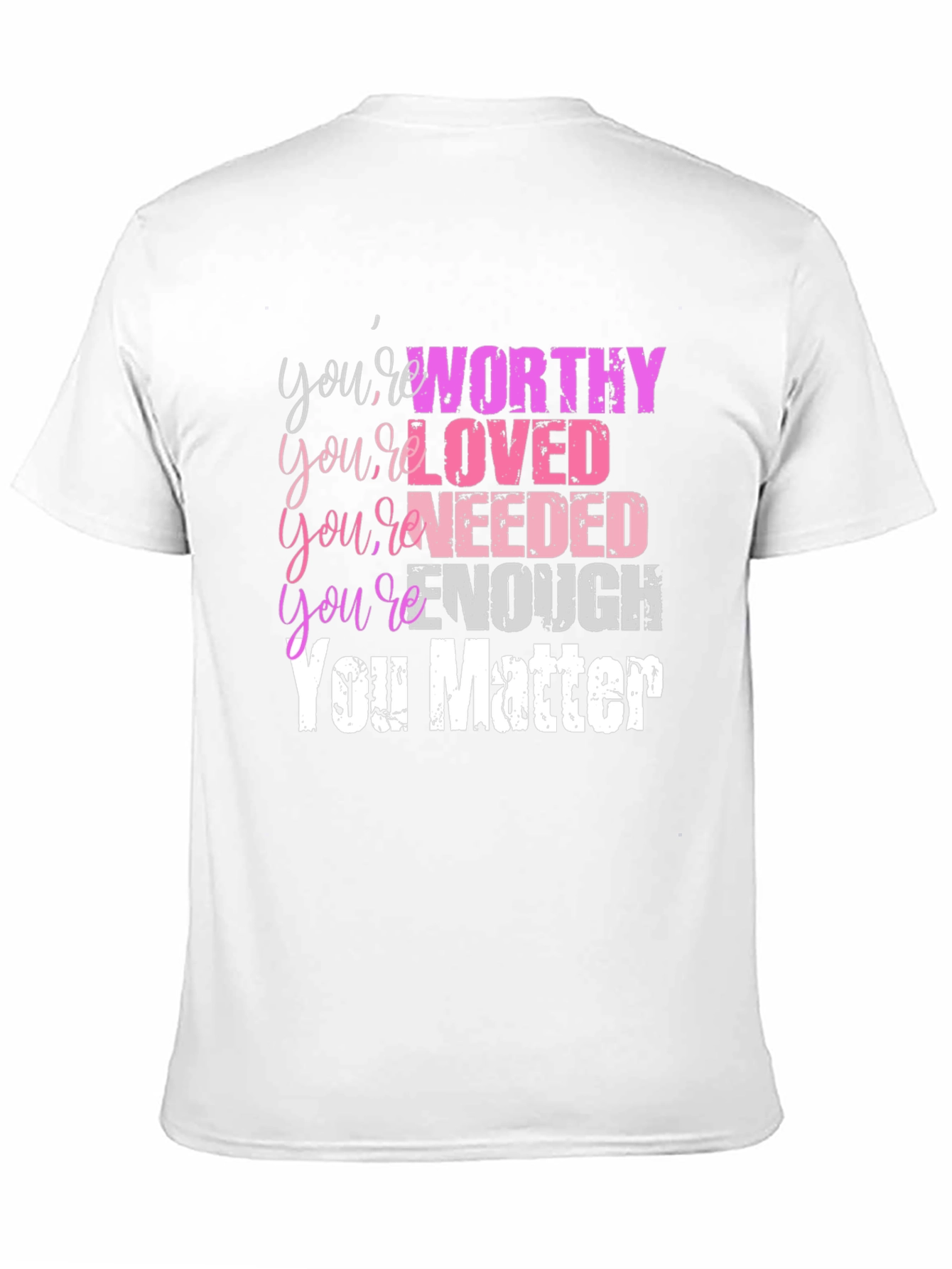 Inspirational You Matter Graphic Tee - Black