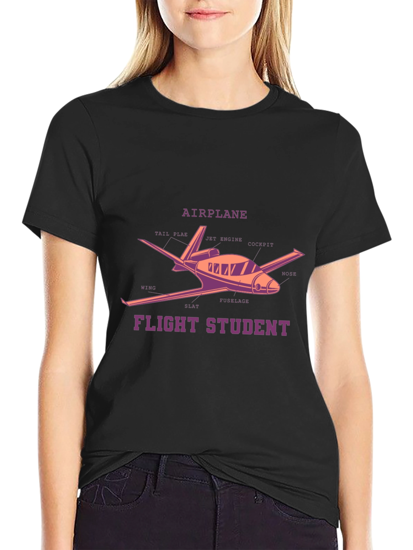 Flight Student Airplane Diagram T-Shirt