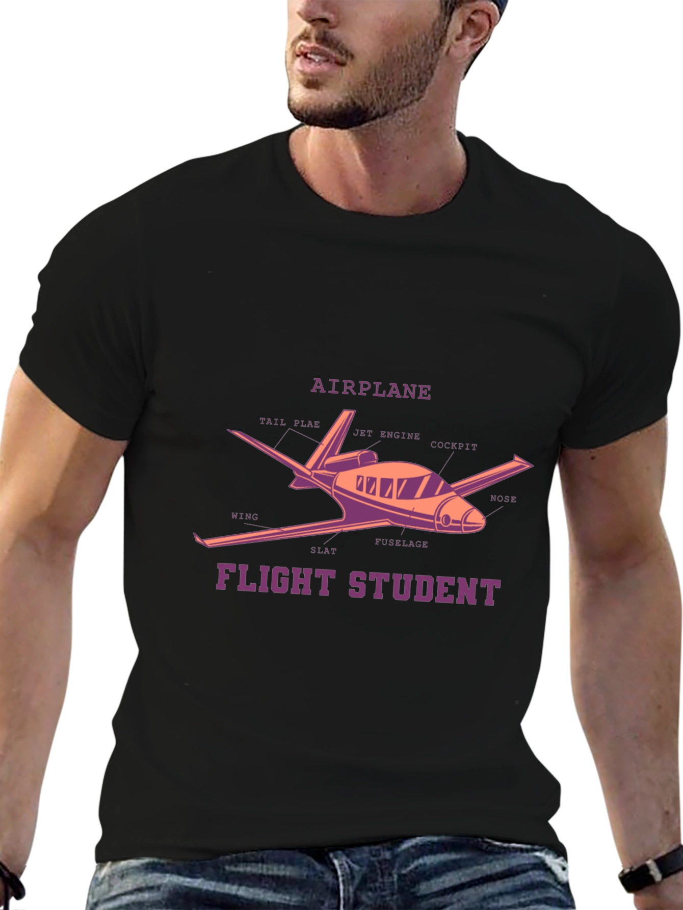 Flight Student Airplane Diagram T-Shirt