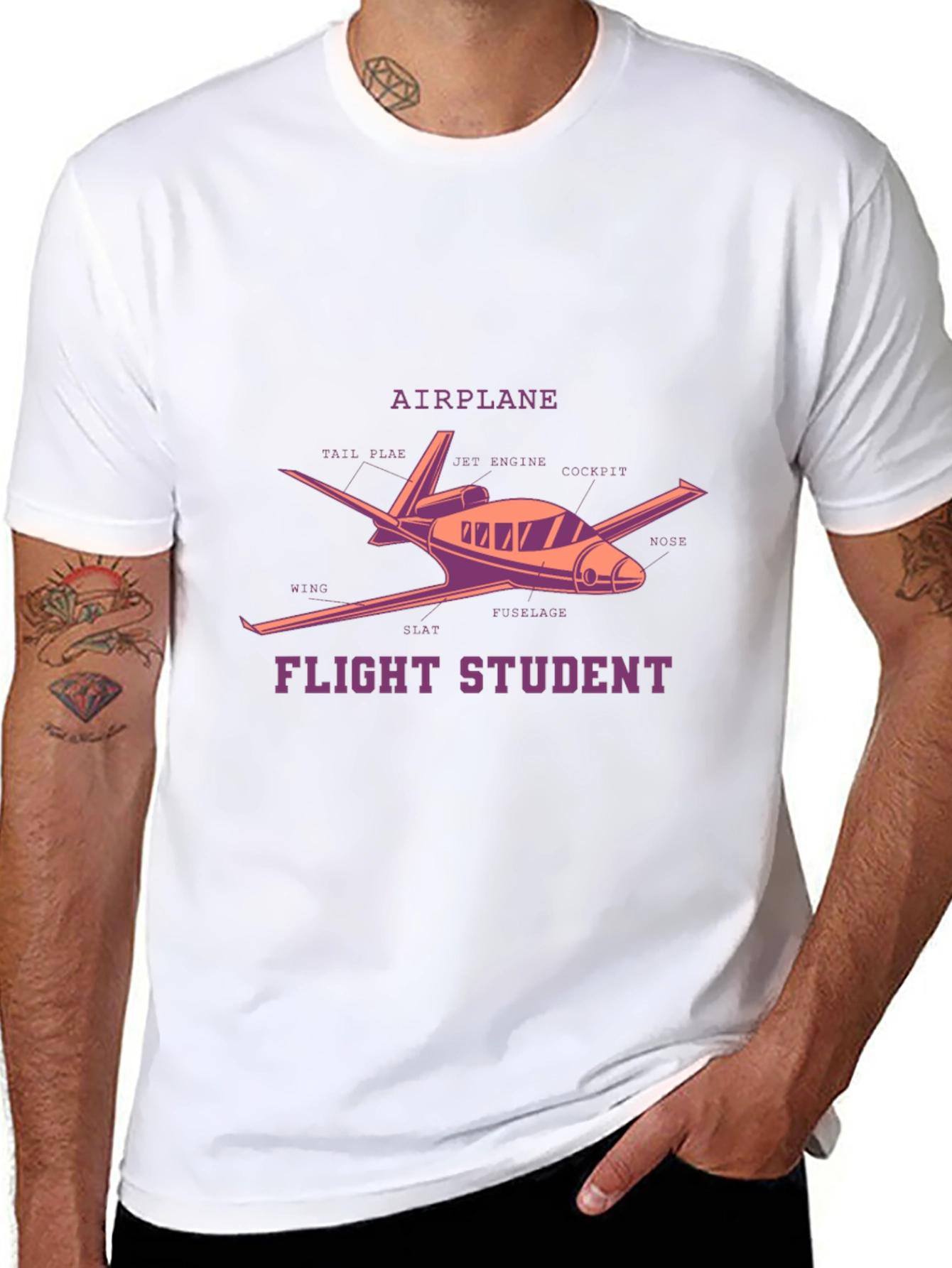 Flight Student Airplane Diagram T-Shirt