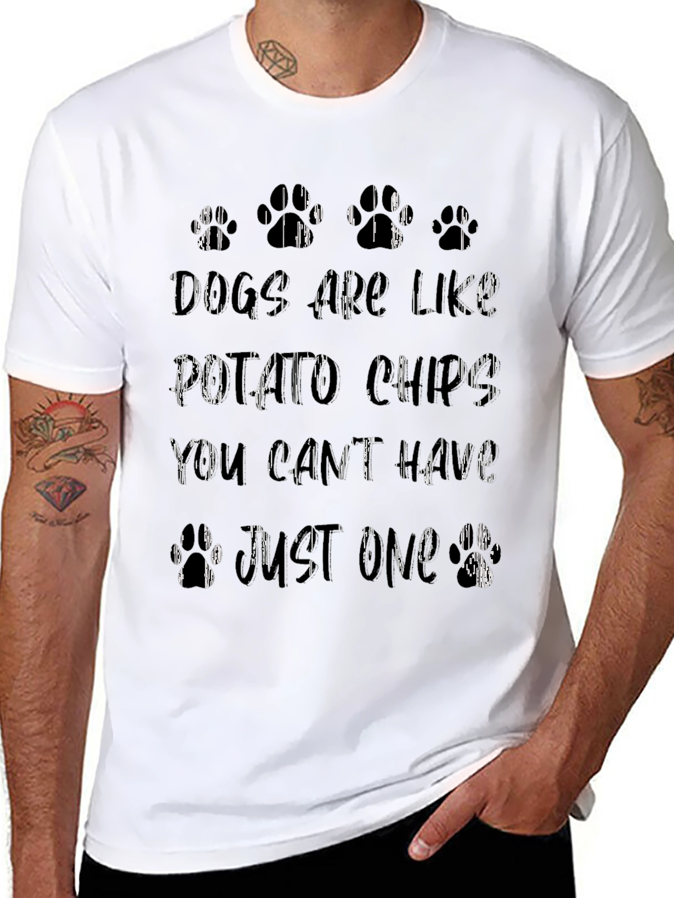 Dogs Are Like Potato Chips Graphic Tee