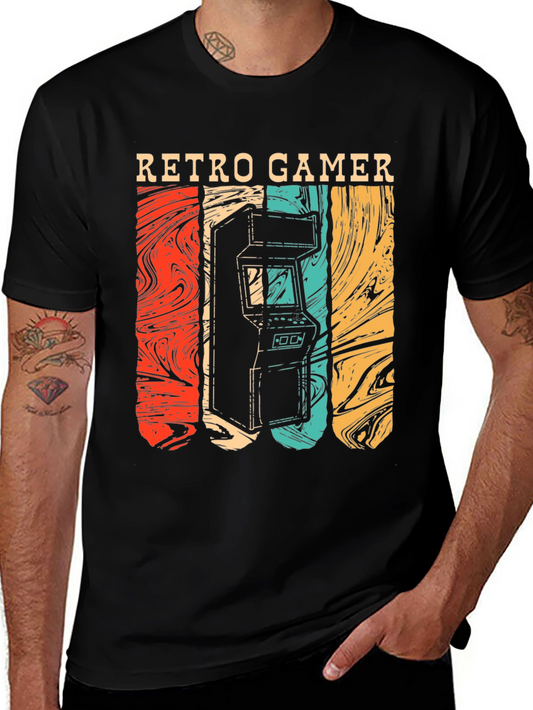 Retro Gamer Graphic T-Shirt - Arcade Game Design