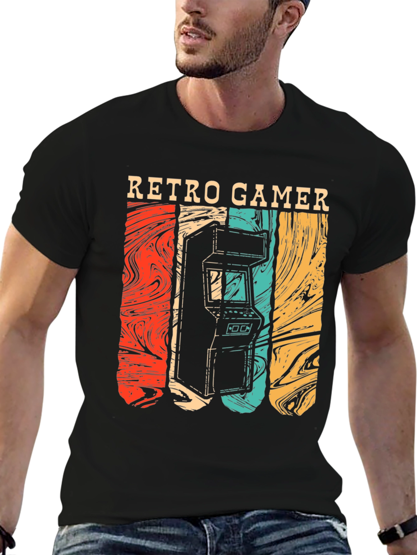Retro Gamer Graphic T-Shirt - Arcade Game Design