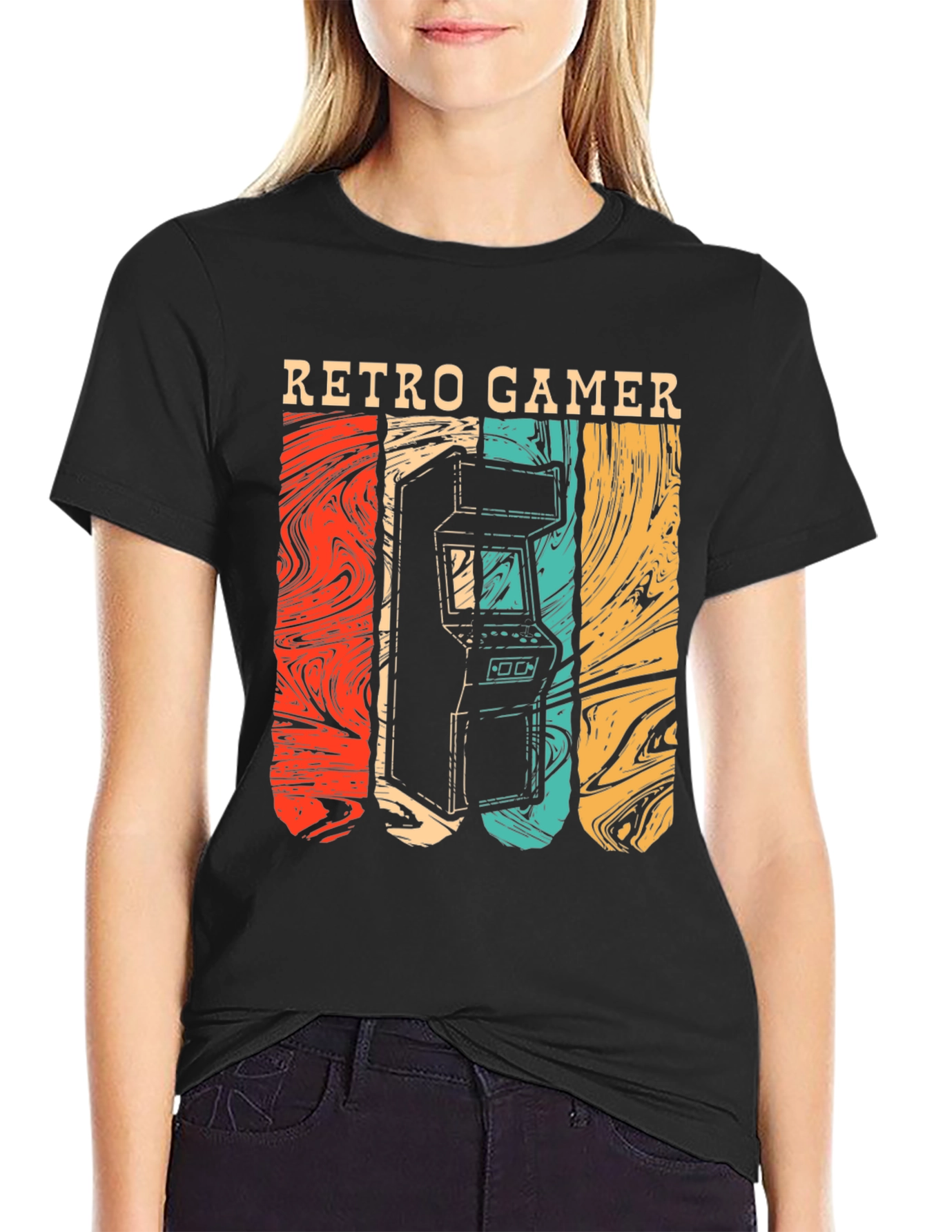 Retro Gamer Graphic T-Shirt - Arcade Game Design