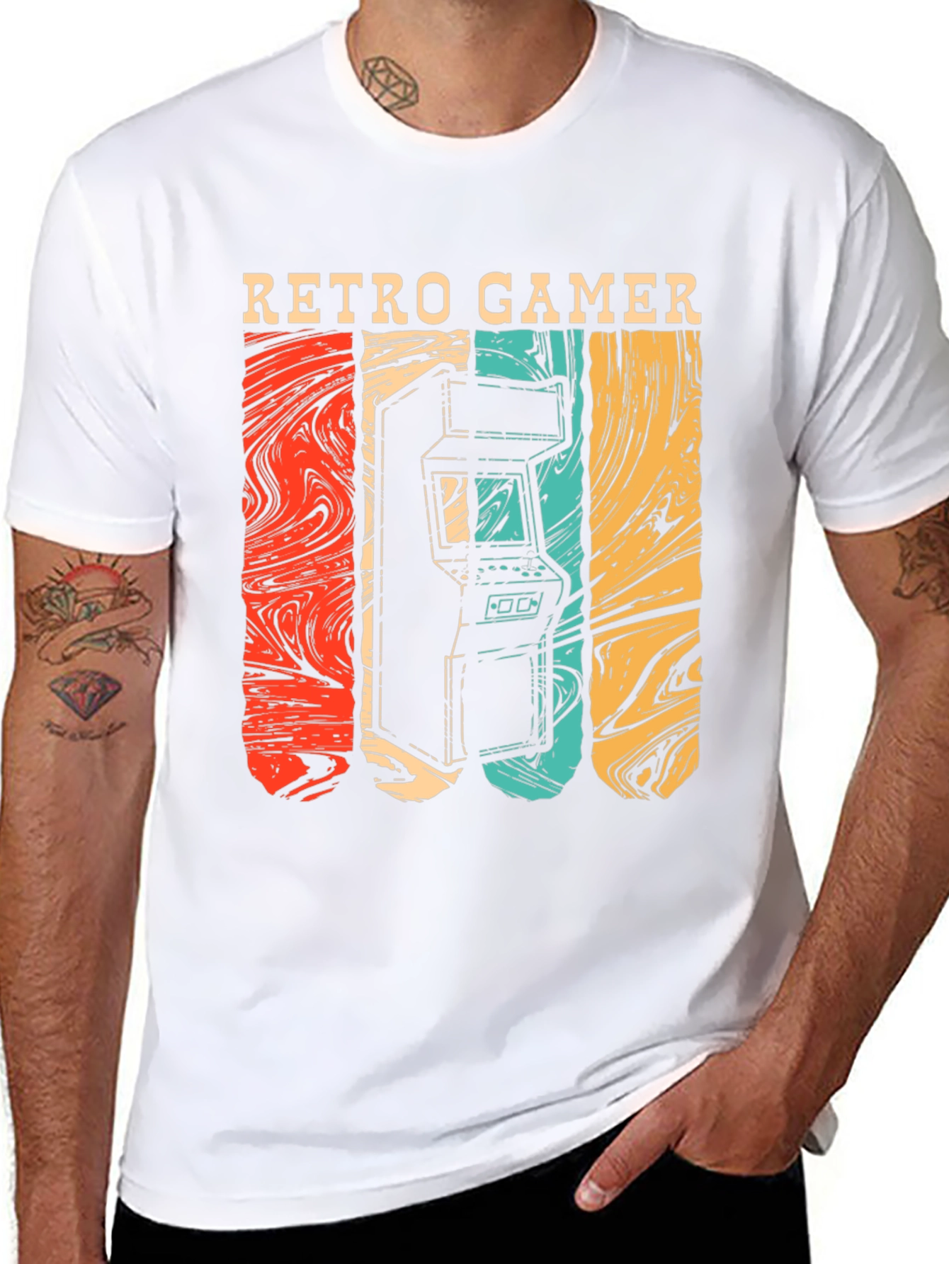 Retro Gamer Graphic T-Shirt - Arcade Game Design