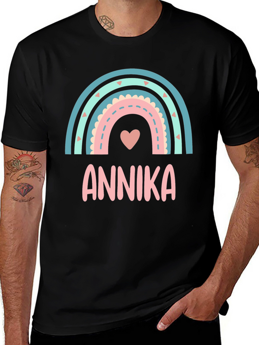 Annika Rainbow Personalized Kids T-Shirt