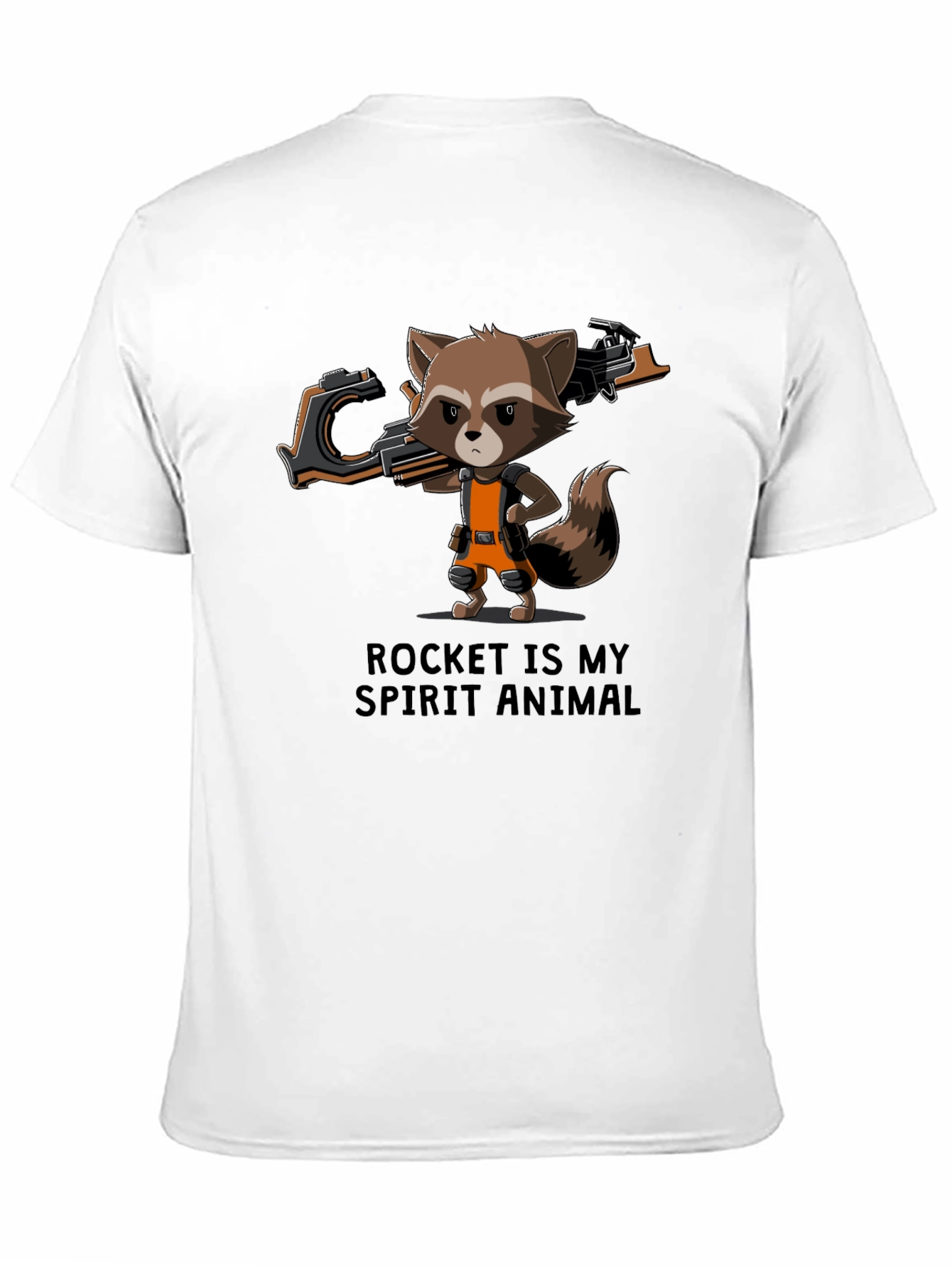 Rocket Raccoon Spirit Animal Black T-Shirt