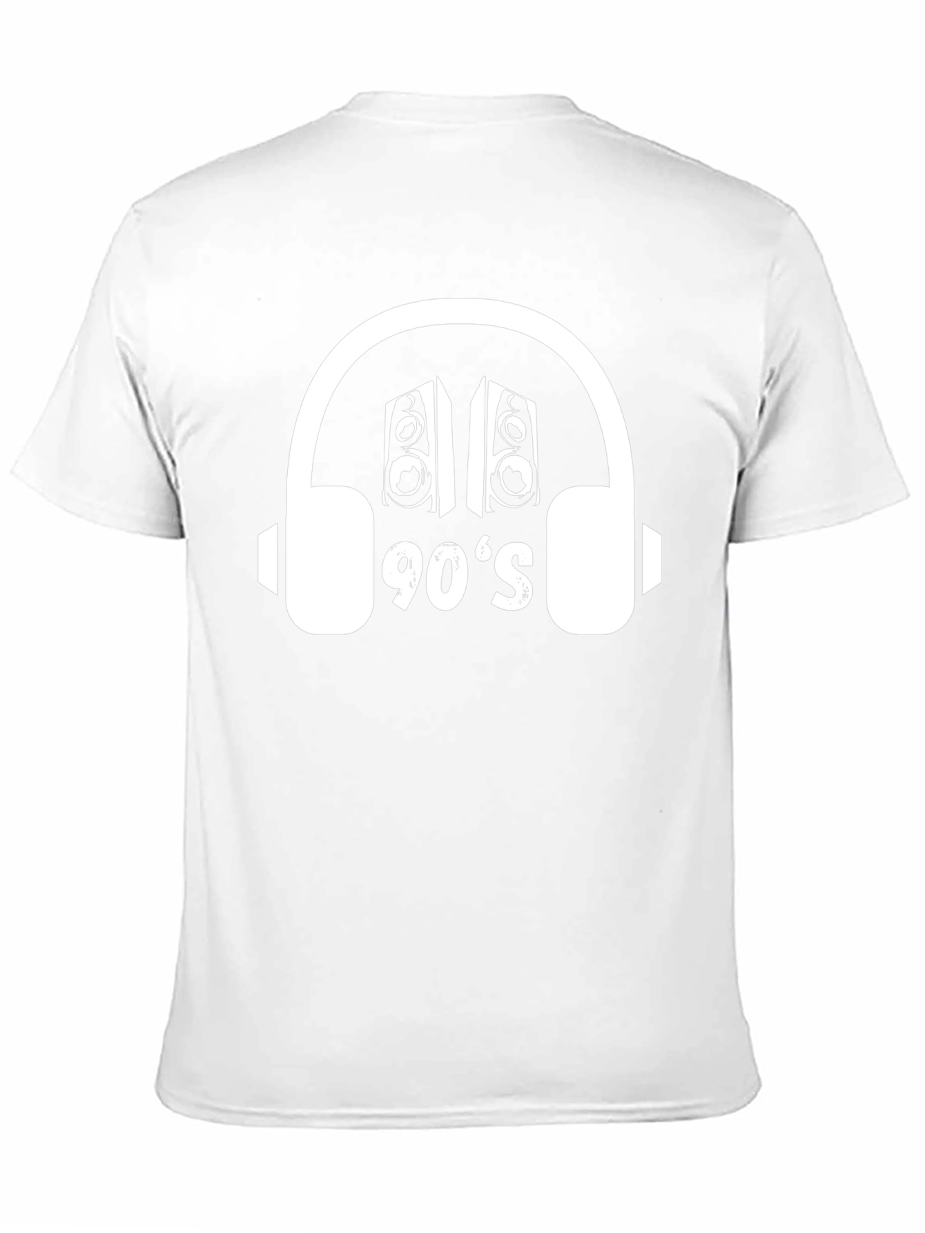 90s Music T-Shirt - Retro Headphone Speaker Design