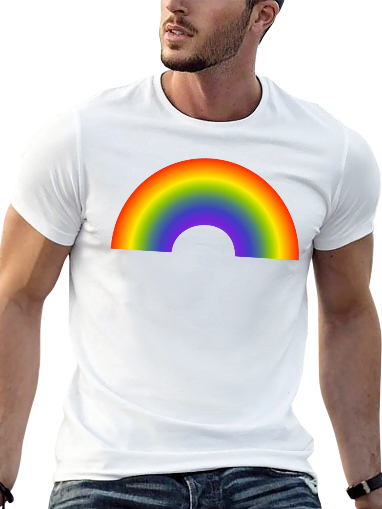 Rainbow Graphic Black T-Shirt