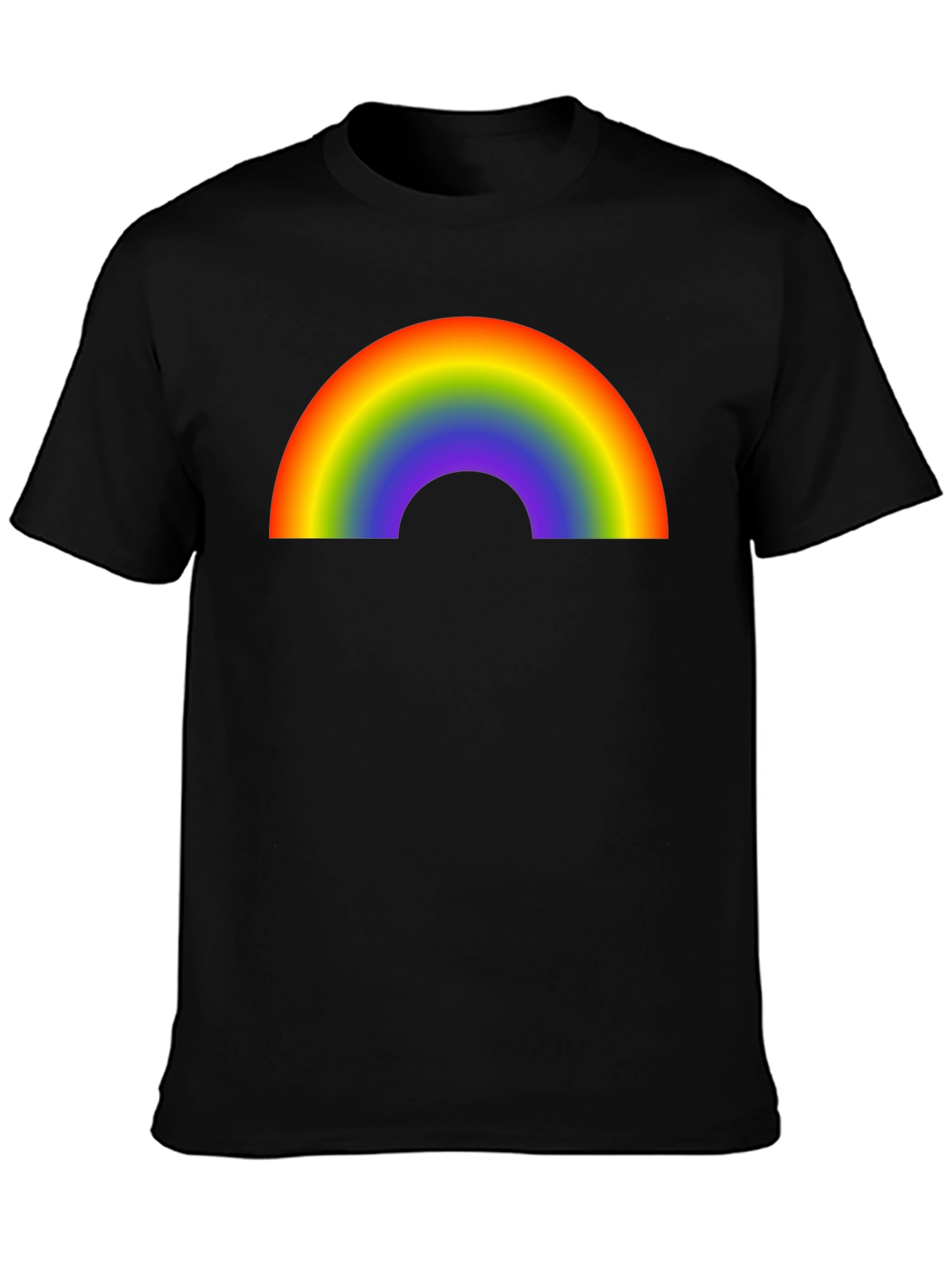Rainbow Graphic Black T-Shirt