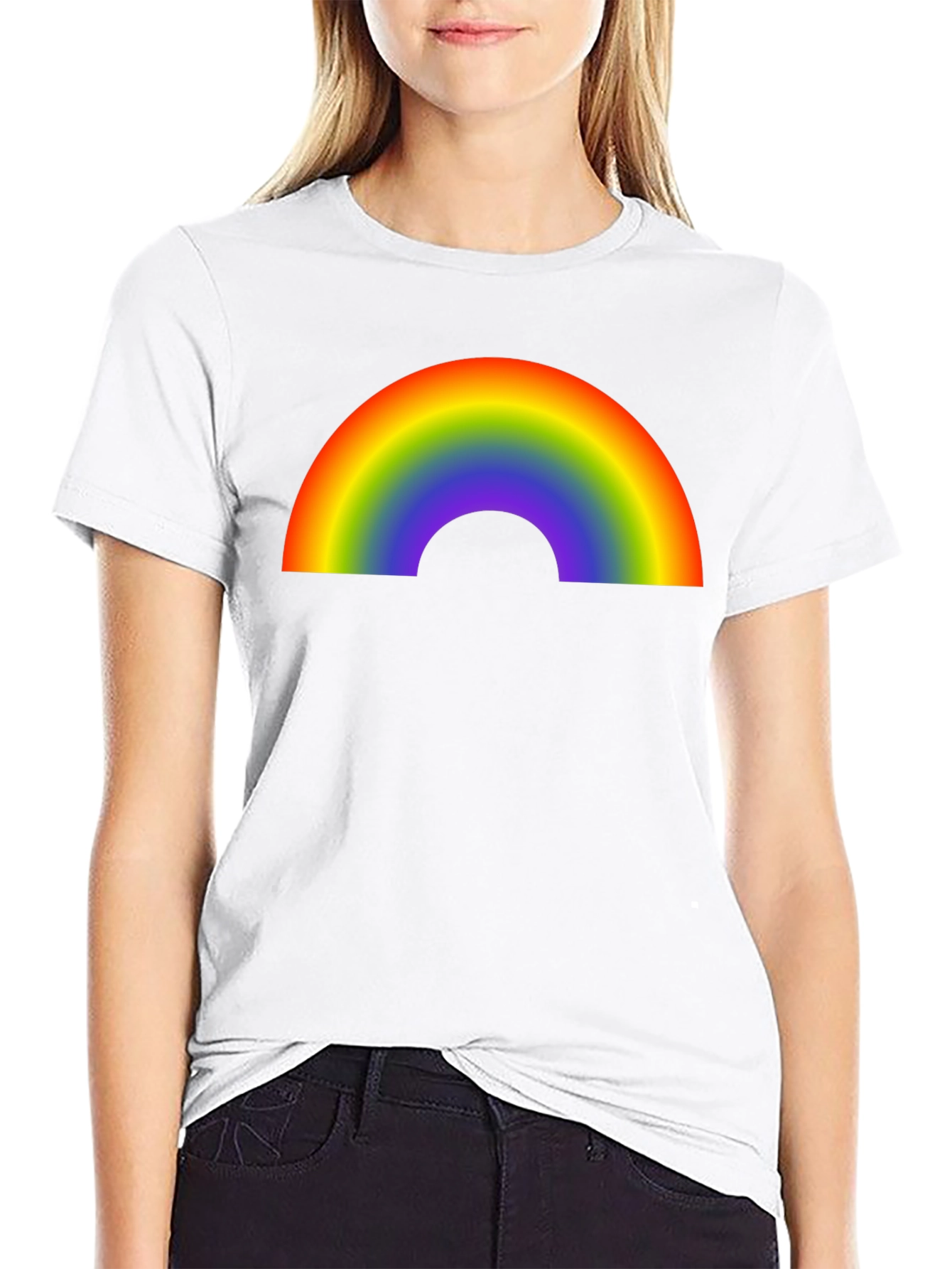 Rainbow Graphic Black T-Shirt