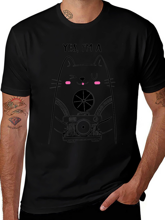 Cat Photographer Graphic T-Shirt - Funny Tee