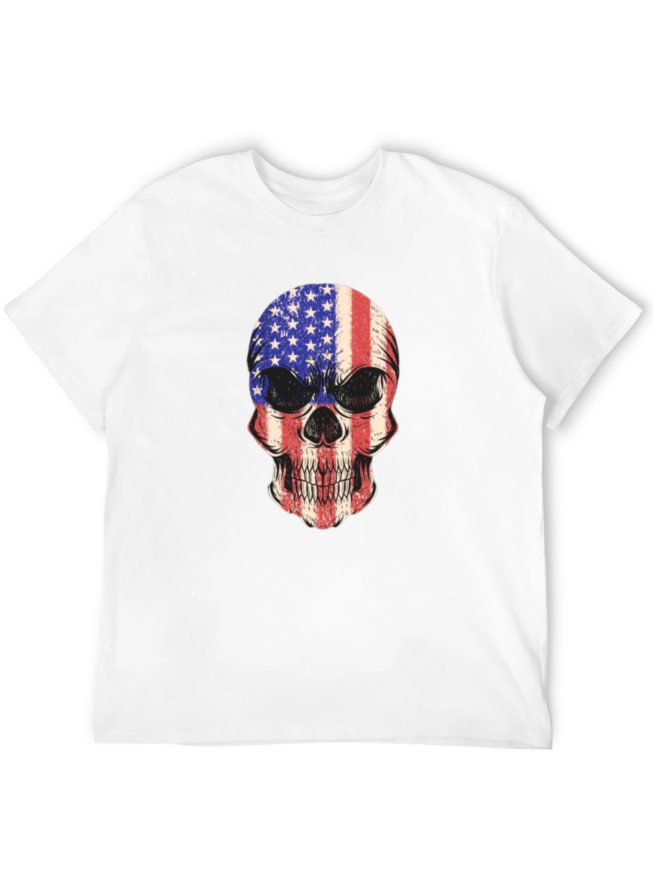 American Flag Skull Graphic T-Shirt