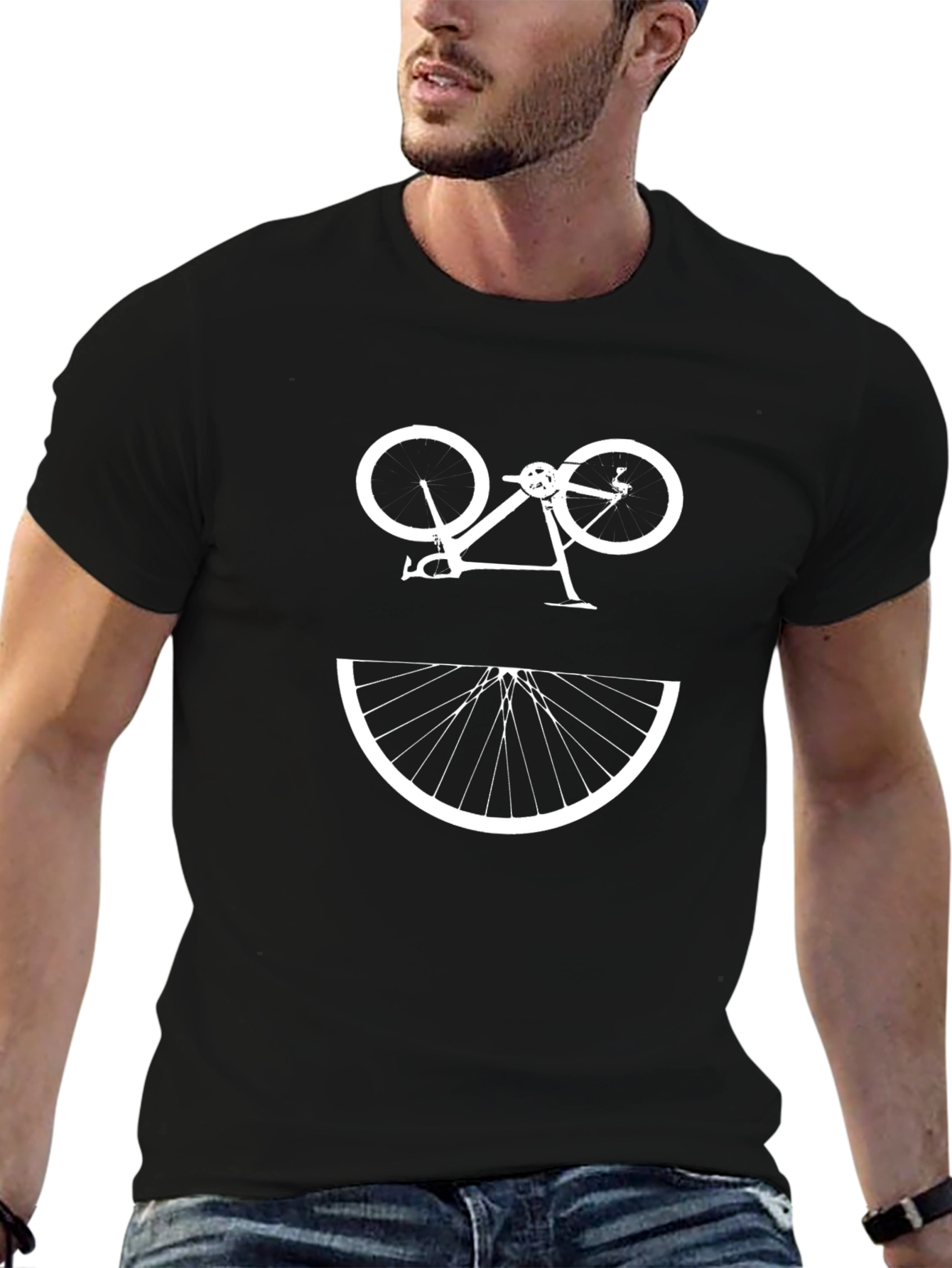 Bicycle Smile Graphic Tee - Black
