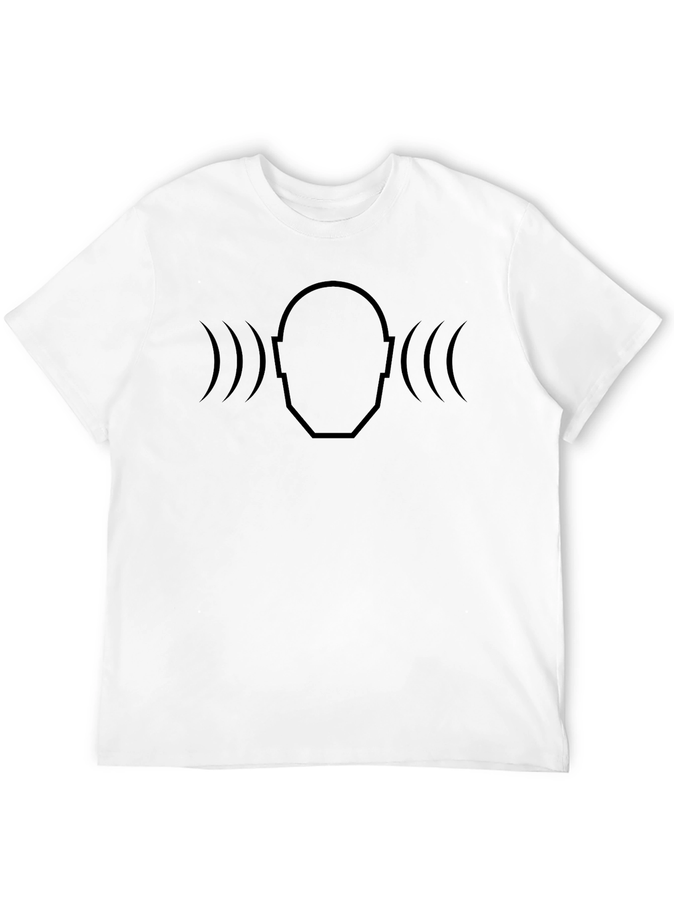 Soundwave Head T-Shirt - Modern Minimalist Design