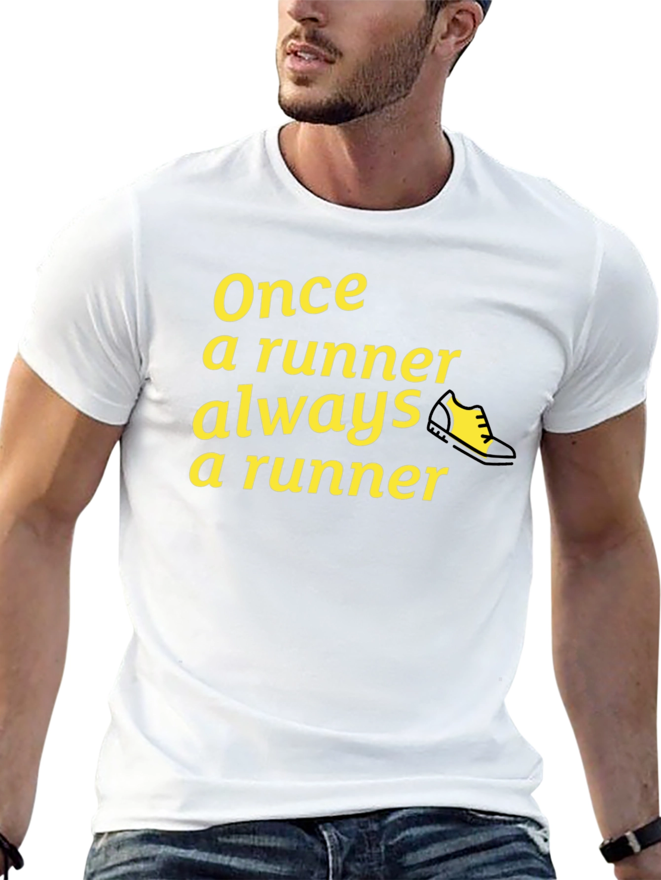 Once a Runner T-Shirt - Black Athletic Tee