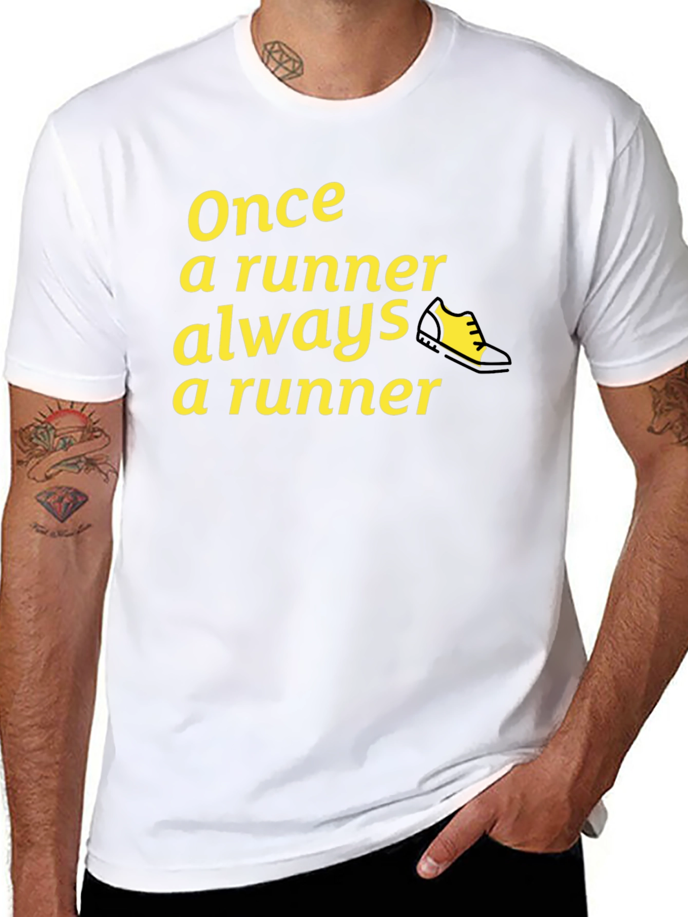 Once a Runner T-Shirt - Black Athletic Tee