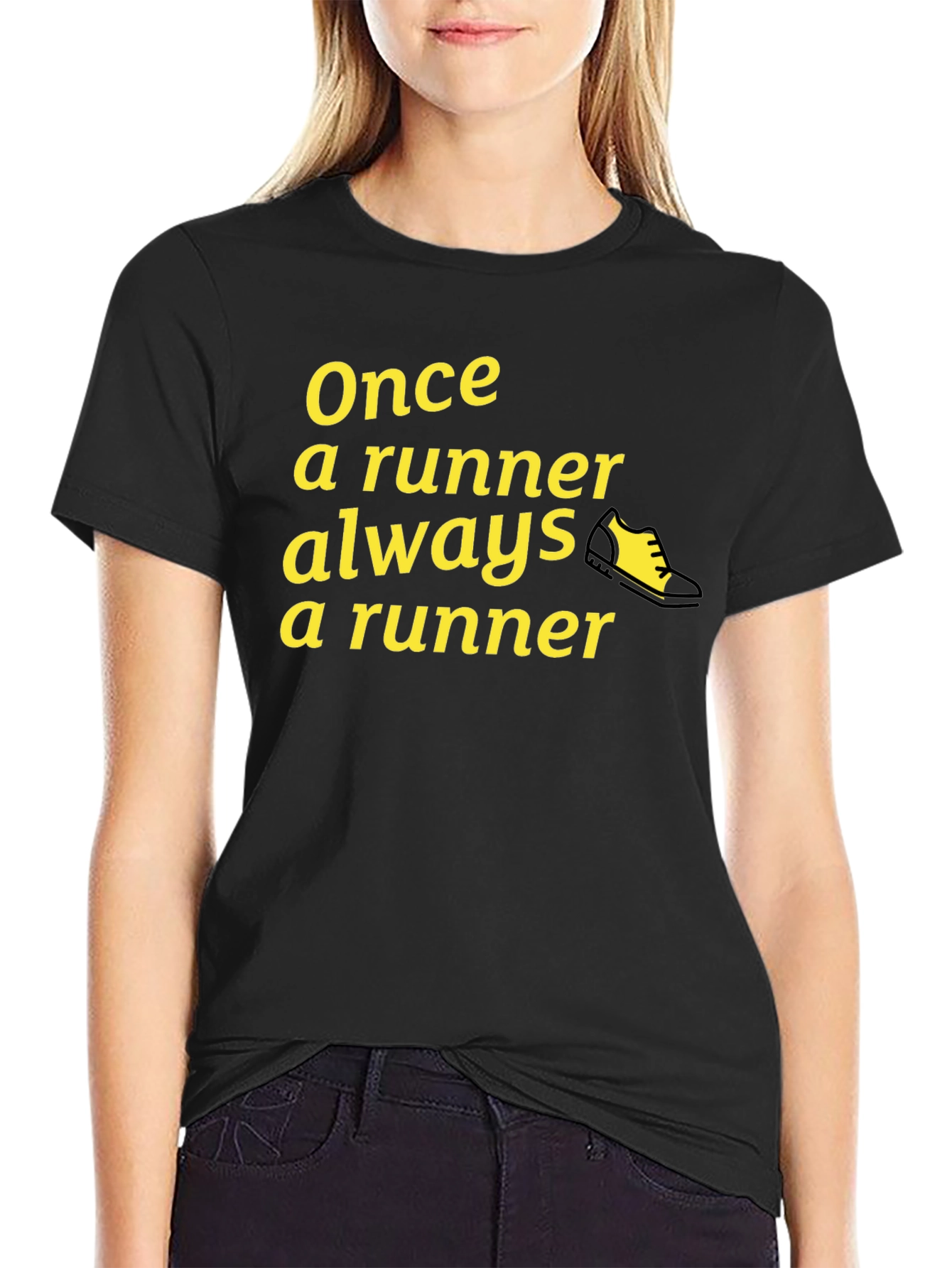 Once a Runner T-Shirt - Black Athletic Tee