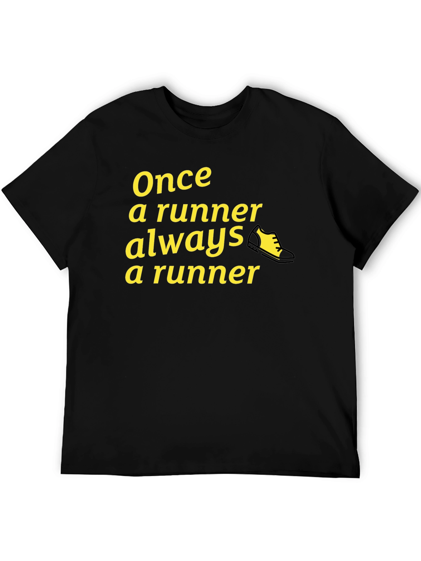 Once a Runner T-Shirt - Black Athletic Tee