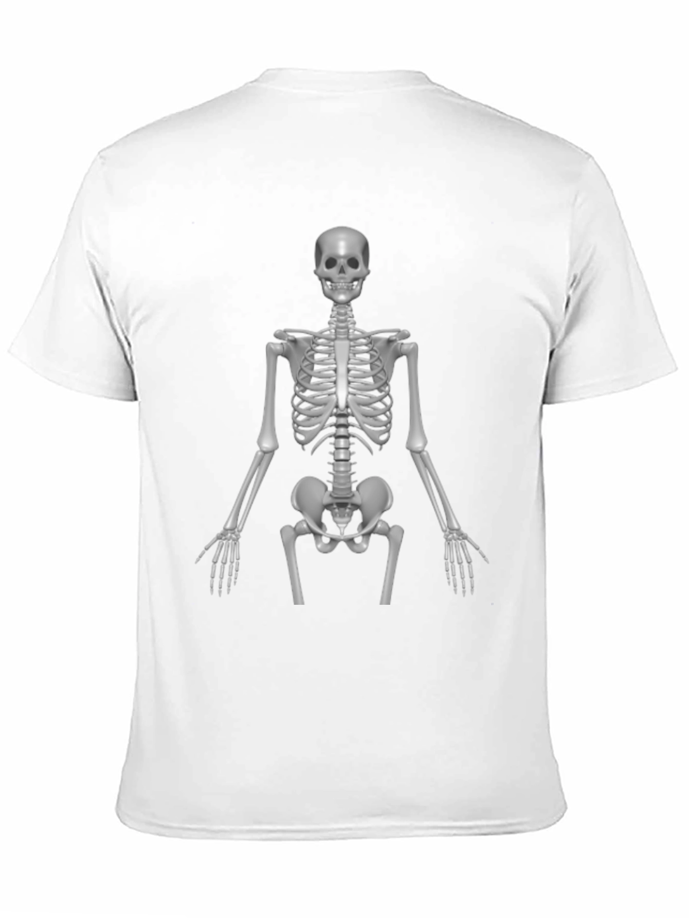 Skeleton Print Black T-Shirt - Anatomical Halloween Tee