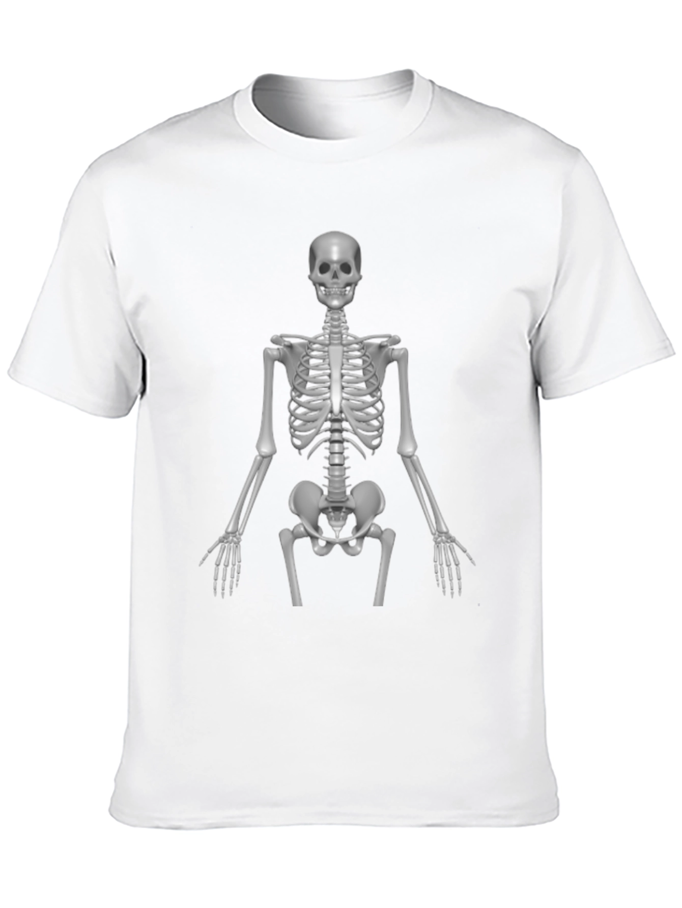 Skeleton Print Black T-Shirt - Anatomical Halloween Tee