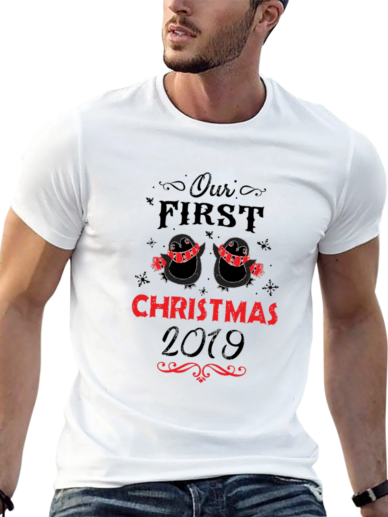 Our First Christmas 2019 Penguin Couple T-Shirt