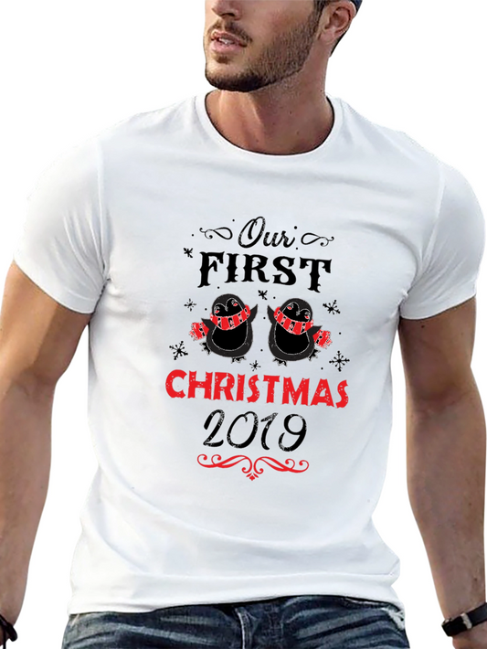 Our First Christmas 2019 Penguin Couple T-Shirt